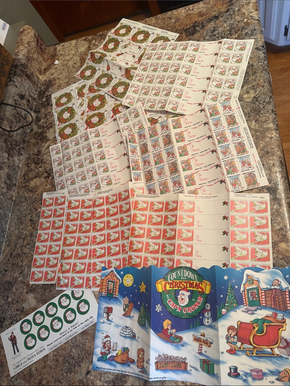 Vintage Christmas Sticker and Seals Lot